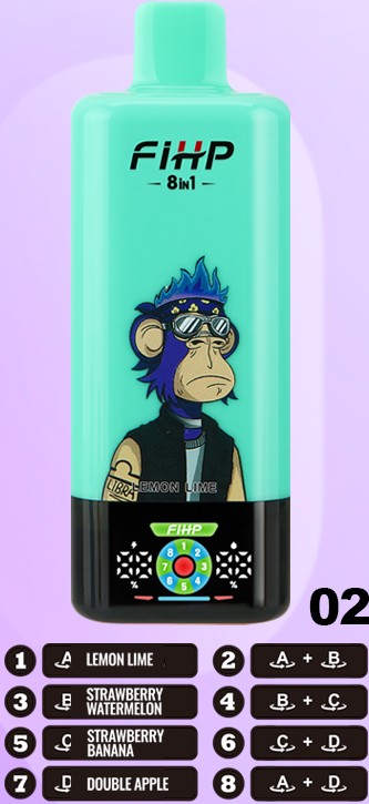 FIHP 8in1 vape u mint zelenoj boji s Lemon Lime okusom